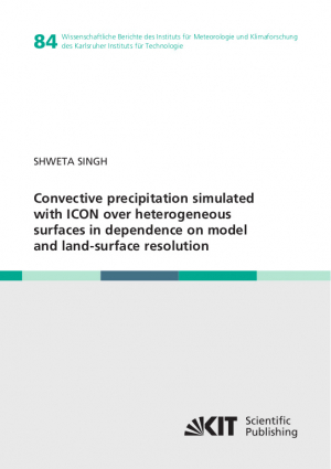 Convective precipitation simulated with ICON over heterogeneous surfaces in dependence on model and land-surface resolution