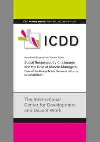 Social Sustainability Challenges and the Role of Middle Managers: Case of the Ready-Made Garment Industry in Bangladesh