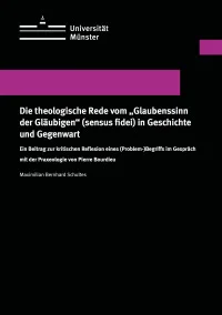 Die theologische Rede vom "Glaubenssinn der Gläubigen" (sensus fidei) in Geschichte und Gegenwart