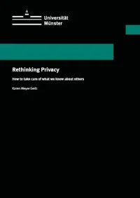 Rethinking Privacy