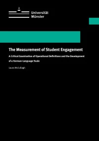 The Measurement of Student Engagement