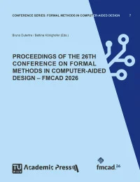 PROCEEDINGS OF THE 26TH CONFERENCE ON FORMAL METHODS IN COMPUTER-AIDED DESIGN – FMCAD 2026