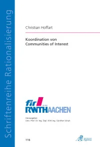 Koordination von Communities of Interest