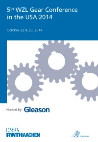 5th WZL Gear Conference in the USA 2014