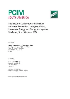 PCIM South America 2014, International Conference and Exhibition for Power Electronics, Intelligent Motion, Renewable Energy and Energy Management
