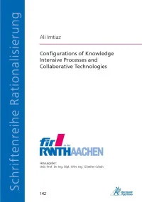 Configurations of Knowledge Intensive Processes and Collaborative Technologies
