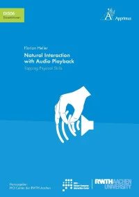 Natural Interaction with Audio Playback: Tapping Physical Skills