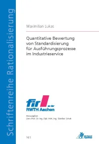 Quantitative Bewertung von Standardisierung für Ausführungsprozesse im Industrieservice