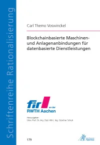 Blockchainbasierte Maschinen- und Anlagenanbindungen für datenbasierte Dienstleistungen