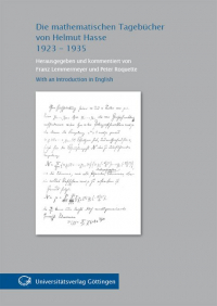 Die mathematischen Tagebücher von Helmut Hasse 1923-1935