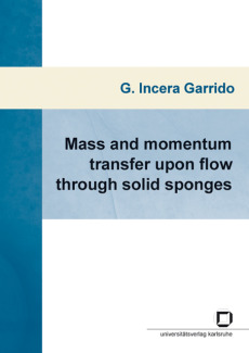 Mass and momentum transfer upon flow through solid sponges