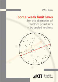 Some weak limit laws for the diameter of random point sets in bounded regions