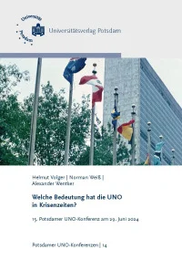 Welche Bedeutung hat die UNO in Krisenzeiten?