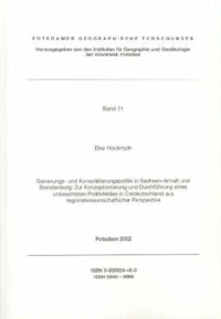 Sanierungs- und Konsolidierungspolitik in Sachsen-Anhalt und Brandenburg