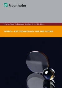 Optics – Key Technology for the Future