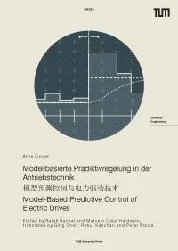 Modellbasierte Prädiktivregelung in der Antriebstechnik - Dreisprachige Ausgabe