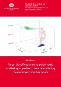 Target classification using polarimetric scattering properties of volume scattering measured with weather radars