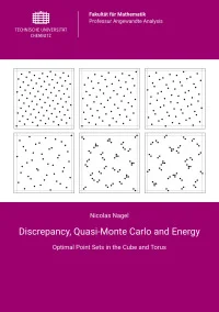 Discrepancy, Quasi-Monte Carlo and Energy