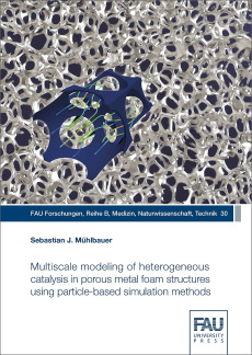 Multiscale modeling of heterogeneous catalysis in porous metal foam structures using particle-based simulation methods