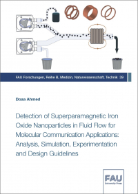 Detection of Superparamagnetic Iron Oxide Nanoparticles in Fluid Flow for Molecular Communication Applications: Analysis, Simulation, Experimentation and Design Guidelines