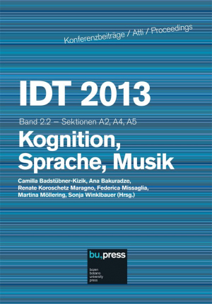 IDT 2013 Band 2.2 – Kognition, Sprache, Musik