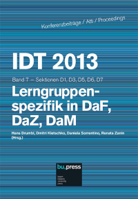IDT 2013/7 Lerngruppenspezifik in DaF, DaZ, DaM