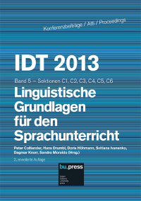 IDT 2013/5 Linguistische Grundlagen für den Sprachunterricht