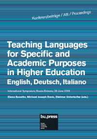 Teaching Languages for Specific and Academic Purposes in Higher Education – English, Deutsch, Italiano